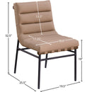  Color_Tan -- Burke Tan Vegan Leather Upholstered Dining Chair IMAGE 8