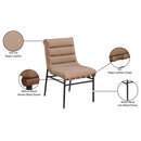  Color_Tan -- Burke Tan Vegan Leather Upholstered Dining Chair IMAGE 9