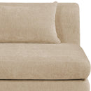  Meridian Stellar Beige Chenille Fabric Upholstered Modular Corner Chair IMAGE 5