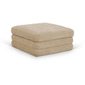  Meridian Stellar Beige Chenille Fabric Upholstered Modular Ottoman IMAGE 1