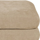 Meridian Stellar Beige Chenille Fabric Upholstered Modular Ottoman IMAGE 3