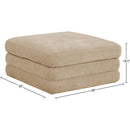  Manufacturer Color_Beige -- Meridian Stellar Fabric Ottoman IMAGE 5
