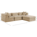  Manufacturer Color_Beige -- Meridian Stellar Fabric 4 pc Sectional IMAGE 11