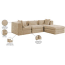  Manufacturer Color_Beige -- Meridian Stellar Fabric 4 pc Sectional IMAGE 12