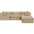  Manufacturer Color_Beige -- Meridian Stellar Fabric 4 pc Sectional IMAGE 3