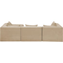  Manufacturer Color_Beige -- Meridian Stellar Fabric 4 pc Sectional IMAGE 4