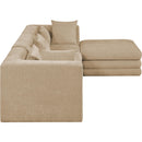  Manufacturer Color_Beige -- Meridian Stellar Fabric 4 pc Sectional IMAGE 6