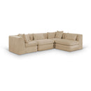  Manufacturer Color_Beige -- Meridian Stellar Fabric 4 pc Sectional IMAGE 1