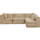  Manufacturer Color_Beige -- Meridian Stellar Fabric 4 pc Sectional IMAGE 3