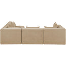  Manufacturer Color_Beige -- Meridian Stellar Fabric 4 pc Sectional IMAGE 4