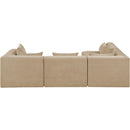  Manufacturer Color_Beige -- Meridian Stellar Fabric 4 pc Sectional IMAGE 5