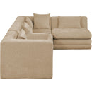  Manufacturer Color_Beige -- Meridian Stellar Fabric 4 pc Sectional IMAGE 6