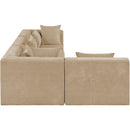 Meridian Stellar 114" Beige Chenille Fabric Upholstered 4 pc Modular Sectional IMAGE 7