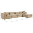  Manufacturer Color_Beige -- Meridian Stellar Fabric 5 pc Sectional IMAGE 10