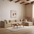  Manufacturer Color_Beige -- Meridian Stellar Fabric 5 pc Sectional IMAGE 2