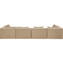  Manufacturer Color_Beige -- Meridian Stellar Fabric 5 pc Sectional IMAGE 3