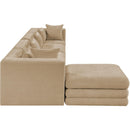  Manufacturer Color_Beige -- Meridian Stellar Fabric 5 pc Sectional IMAGE 4
