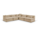  Manufacturer Color_Beige -- Meridian Stellar Fabric 5 pc Sectional IMAGE 1