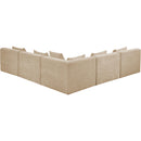 Manufacturer Color_Beige -- Meridian Stellar Fabric 5 pc Sectional IMAGE 3