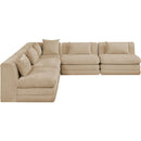  Manufacturer Color_Beige -- Meridian Stellar Fabric 5 pc Sectional IMAGE 4