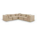  Manufacturer Color_Beige -- Meridian Stellar Fabric 5 pc Sectional IMAGE 1