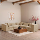  Manufacturer Color_Beige -- Meridian Stellar Fabric 5 pc Sectional IMAGE 2
