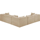  Manufacturer Color_Beige -- Meridian Stellar Fabric 5 pc Sectional IMAGE 3