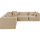  Manufacturer Color_Beige -- Meridian Stellar Fabric 5 pc Sectional IMAGE 4