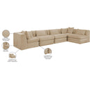  Manufacturer Color_Beige -- Meridian Stellar Fabric 5 pc Sectional IMAGE 12