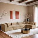  Manufacturer Color_Beige -- Meridian Stellar Fabric 5 pc Sectional IMAGE 2