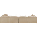  Manufacturer Color_Beige -- Meridian Stellar Fabric 5 pc Sectional IMAGE 3
