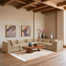  Manufacturer Color_Beige -- Meridian Stellar Fabric 6 pc Sectional IMAGE 2