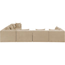  Manufacturer Color_Beige -- Meridian Stellar Fabric 6 pc Sectional IMAGE 3