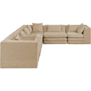  Manufacturer Color_Beige -- Meridian Stellar Fabric 6 pc Sectional IMAGE 4
