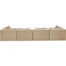  Manufacturer Color_Beige -- Meridian Stellar Fabric 6 pc Sectional IMAGE 3