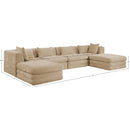  Manufacturer Color_Beige -- Meridian Stellar Fabric 6 pc Sectional IMAGE 8