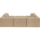  Manufacturer Color_Beige -- Meridian Stellar Fabric 6 pc Sectional IMAGE 3