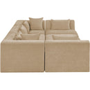  Manufacturer Color_Beige -- Meridian Stellar Fabric 6 pc Sectional IMAGE 4