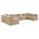 Manufacturer Color_Beige -- Meridian Stellar Fabric 6 pc Sectional IMAGE 8