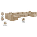  Manufacturer Color_Beige -- Meridian Stellar Fabric 7 pc Sectional IMAGE 9