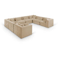  Meridian Stellar 152" Beige Chenille Fabric Upholstered 8 pc Modular Sectional IMAGE 1