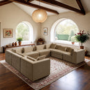  Manufacturer Color_Beige -- Meridian Stellar Fabric 8 pc Sectional IMAGE 2