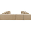  Manufacturer Color_Beige -- Meridian Stellar Fabric 8 pc Sectional IMAGE 3