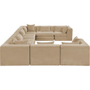 Manufacturer Color_Beige -- Meridian Stellar Fabric 8 pc Sectional IMAGE 4