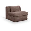  Manufacturer Color_Brown -- Stellar Brown Chenille Fabric Upholstered Modular Armless Chair IMAGE 1