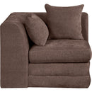  Manufacturer Color_Brown -- Stellar Brown Chenille Fabric Upholstered Modular Corner Chair IMAGE 3