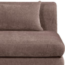  Meridian Stellar Brown Chenille Fabric Upholstered Modular Corner Chair IMAGE 5