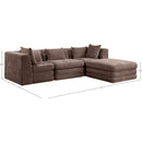  Manufacturer Color_Brown -- Stellar 114" Brown Chenille Fabric Upholstered 4 pc Modular Sectional IMAGE 11