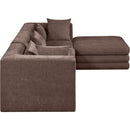  Manufacturer Color_Brown -- Stellar 114" Brown Chenille Fabric Upholstered 4 pc Modular Sectional IMAGE 6