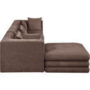  Manufacturer Color_Brown -- Stellar 114" Brown Chenille Fabric Upholstered 4 pc Modular Sectional IMAGE 7